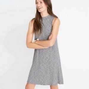 Madewell A-line sleeveless mock neck swing dress